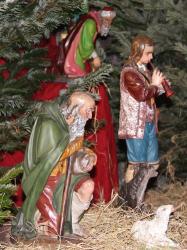 Création de la crèche de la cathédrale de Bayonne décembre 2013