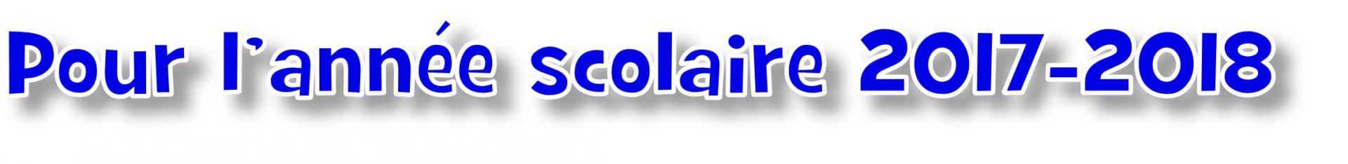 Pour l annee scolaire 2017 2018